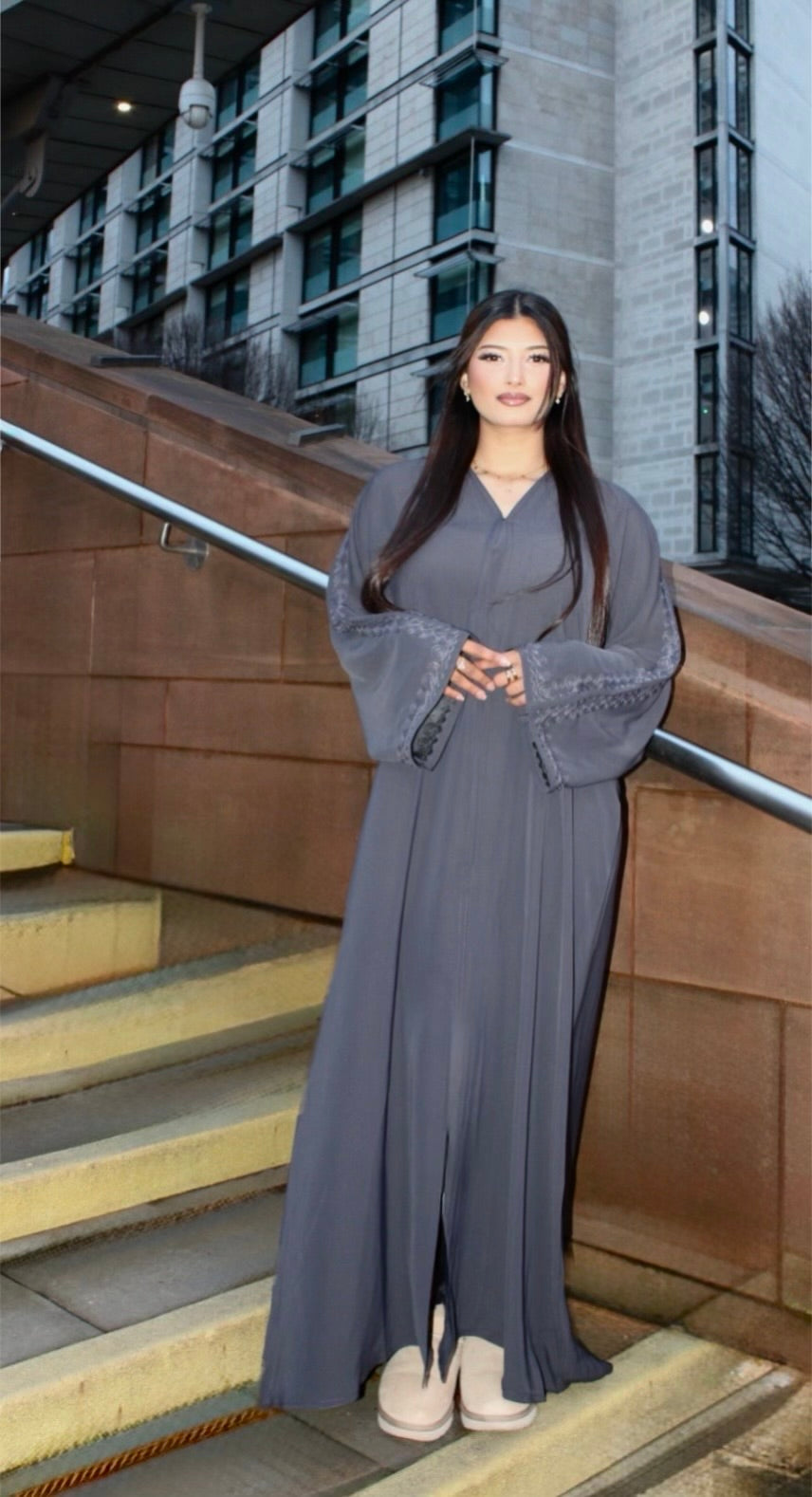 Maya Abaya Dark Grey