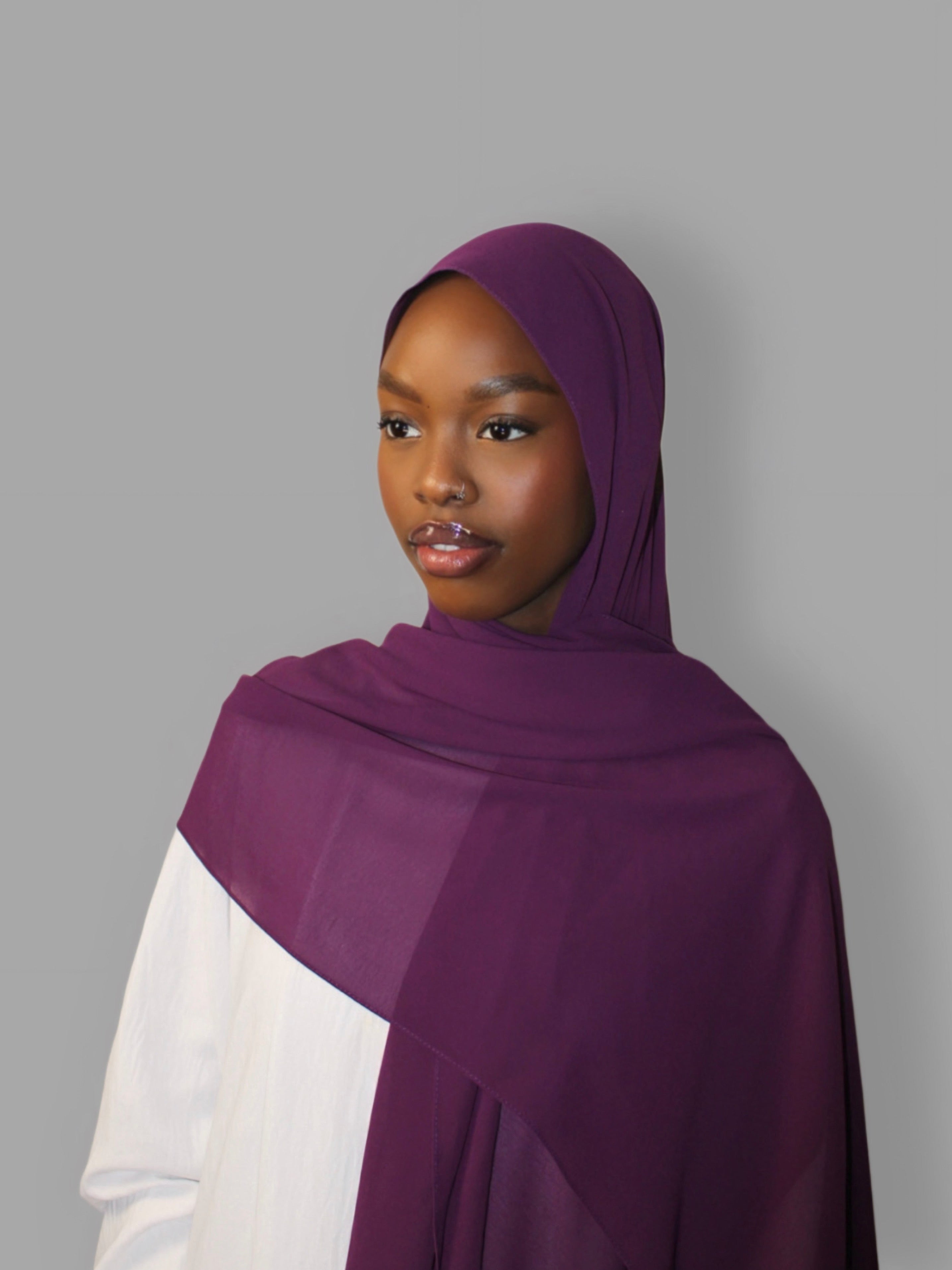 Chiffon Hijab Plum