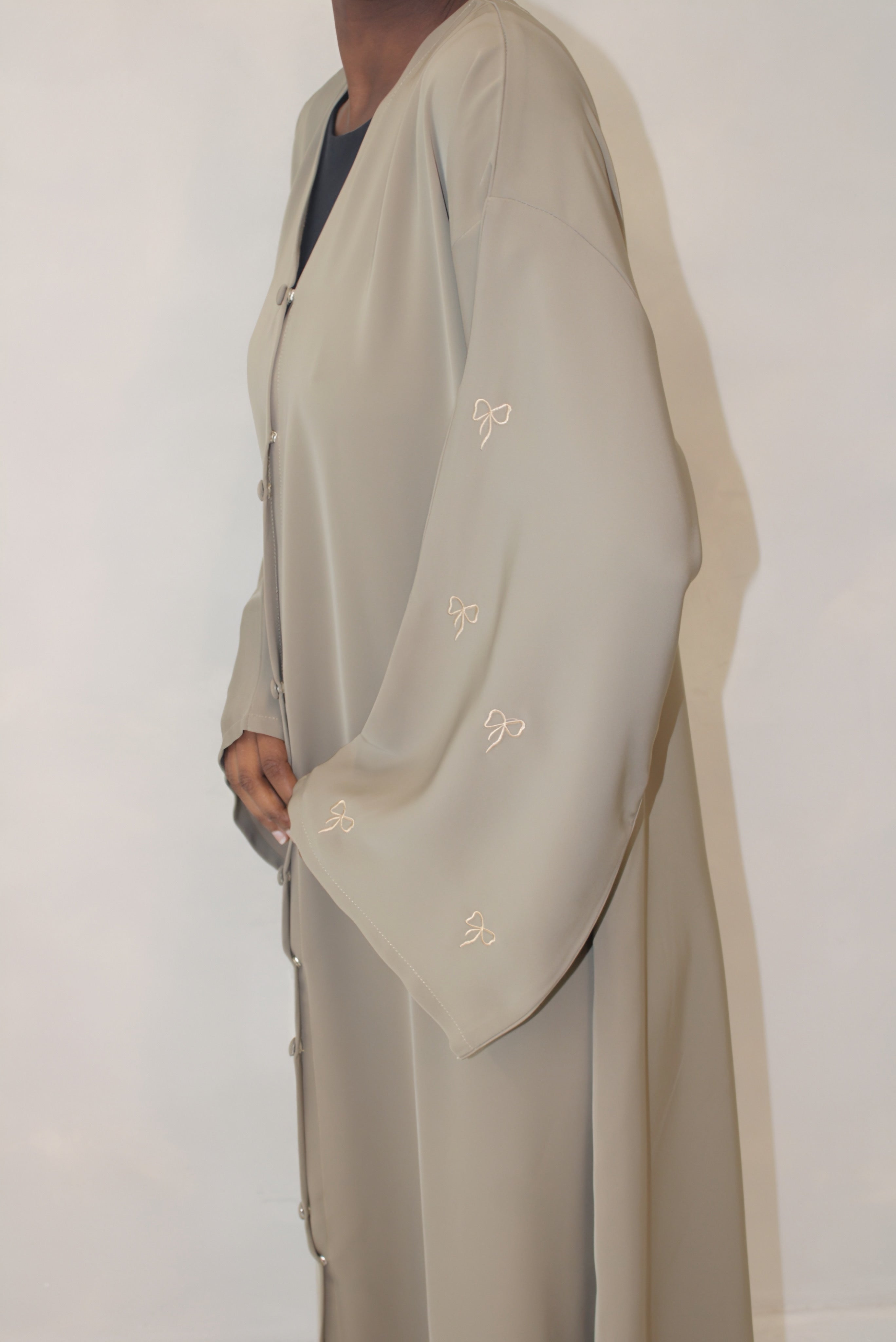 The Safia Abaya Dark Biege