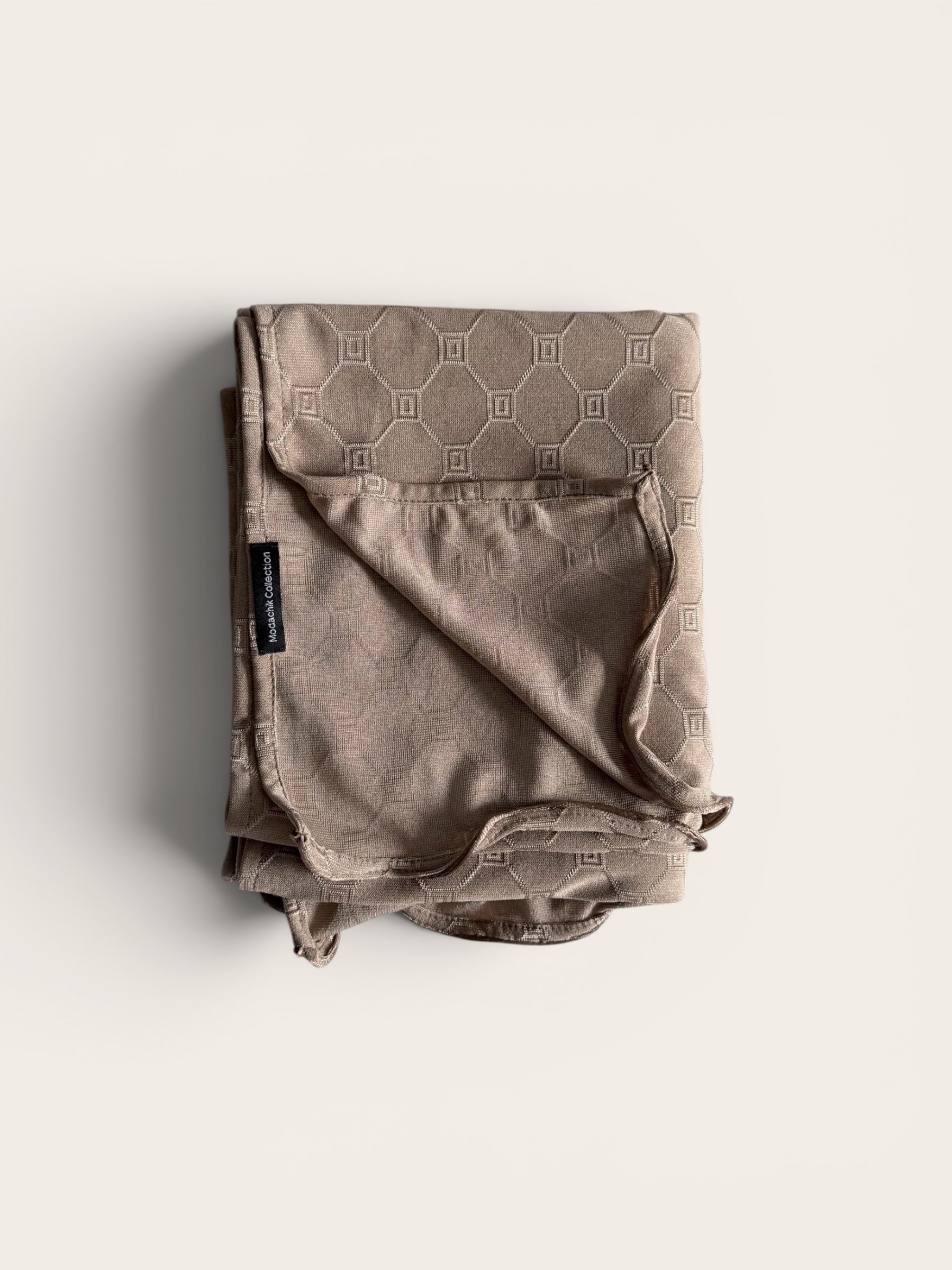 Monogram Hijab Light Brown