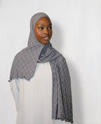 Monogram Hijab Grey