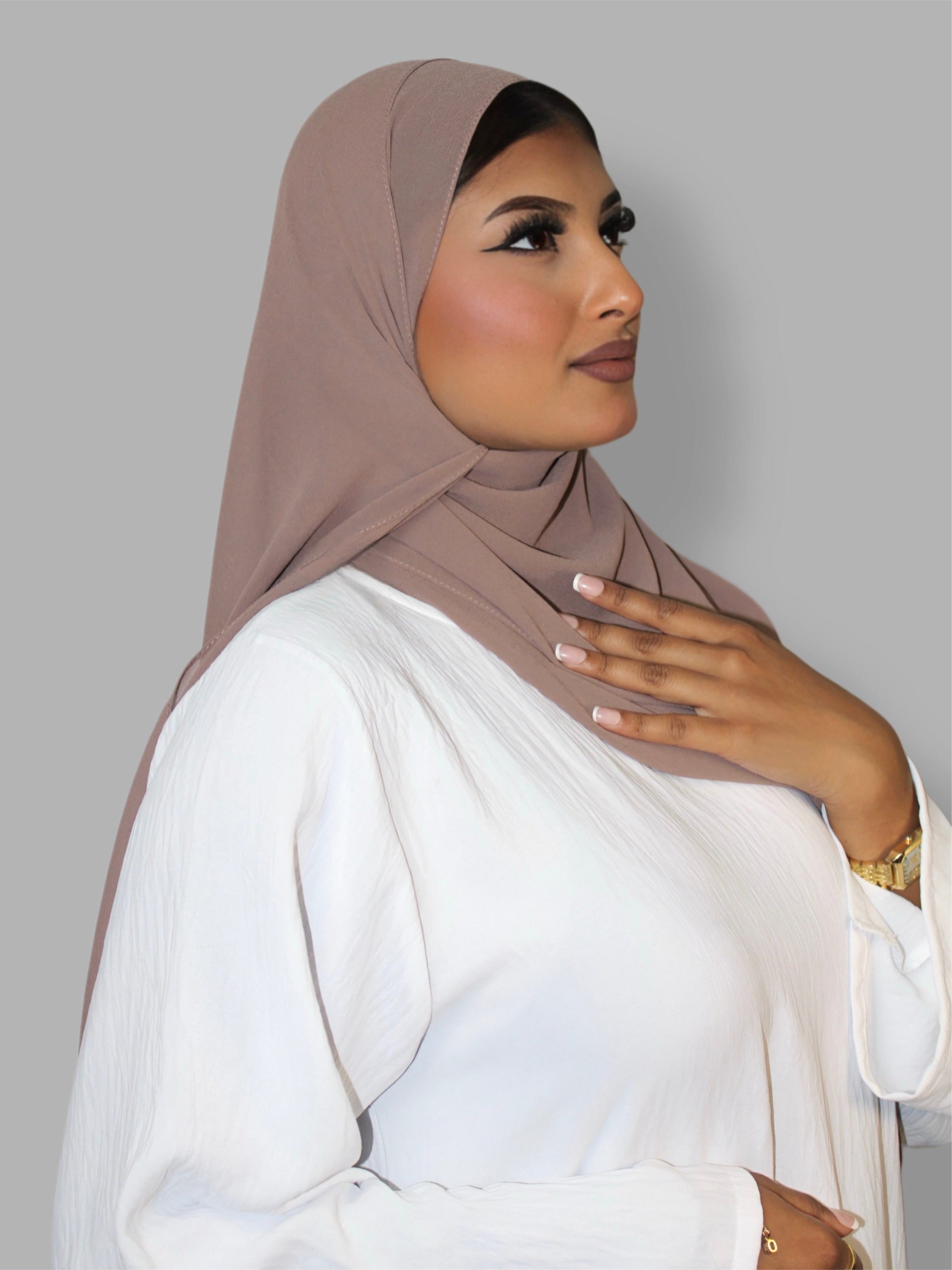 Chiffon Hijab Rosy Brown