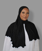 Monogram Hijab Black