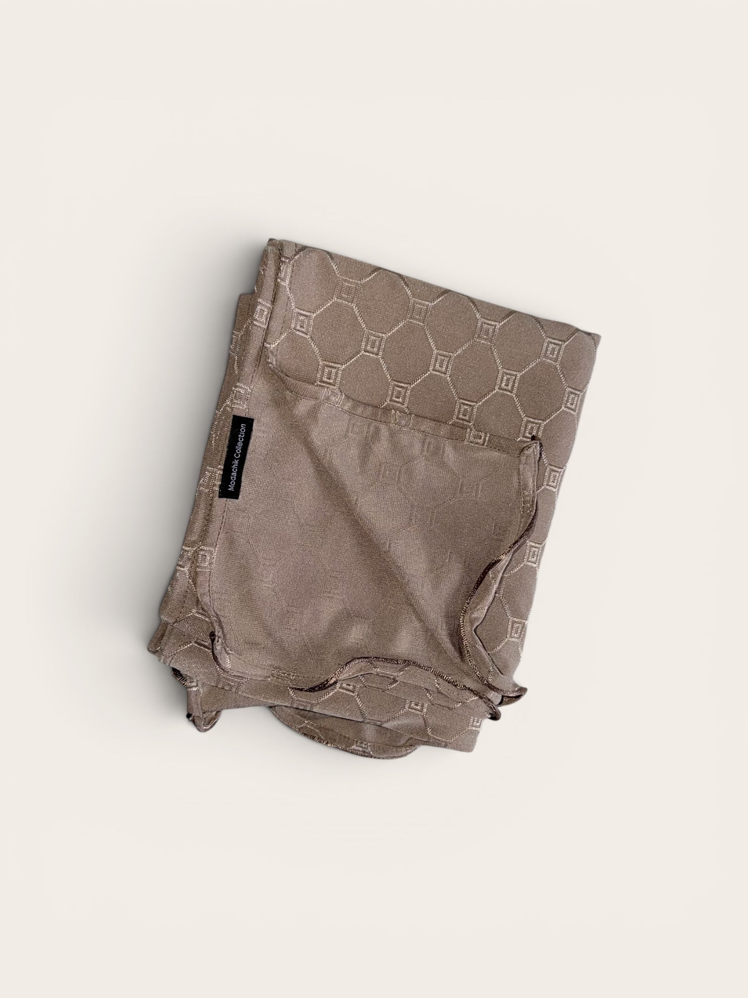 Monogram Hijab Light Brown