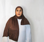 The Sparkly Hijab Brown