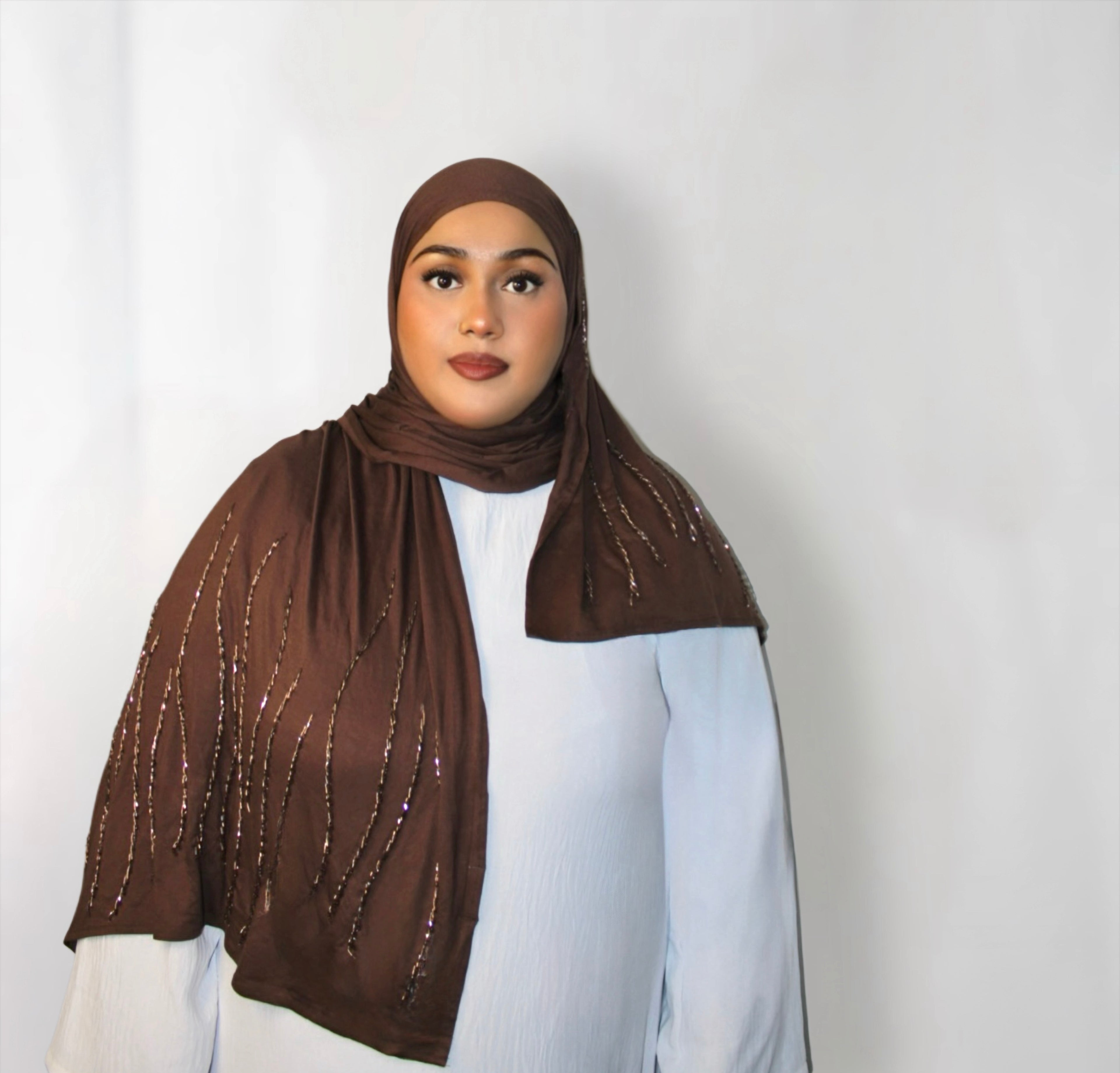 The Sparkly Hijab Brown