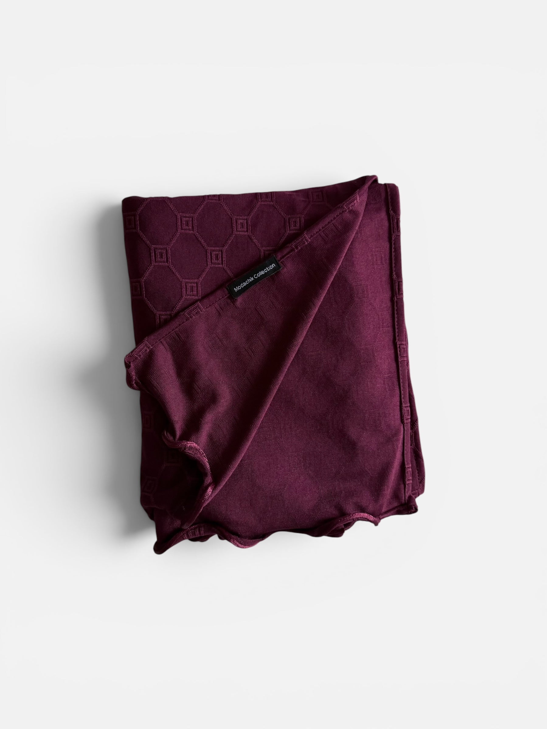 Monogram Hijab Deep Burgundy