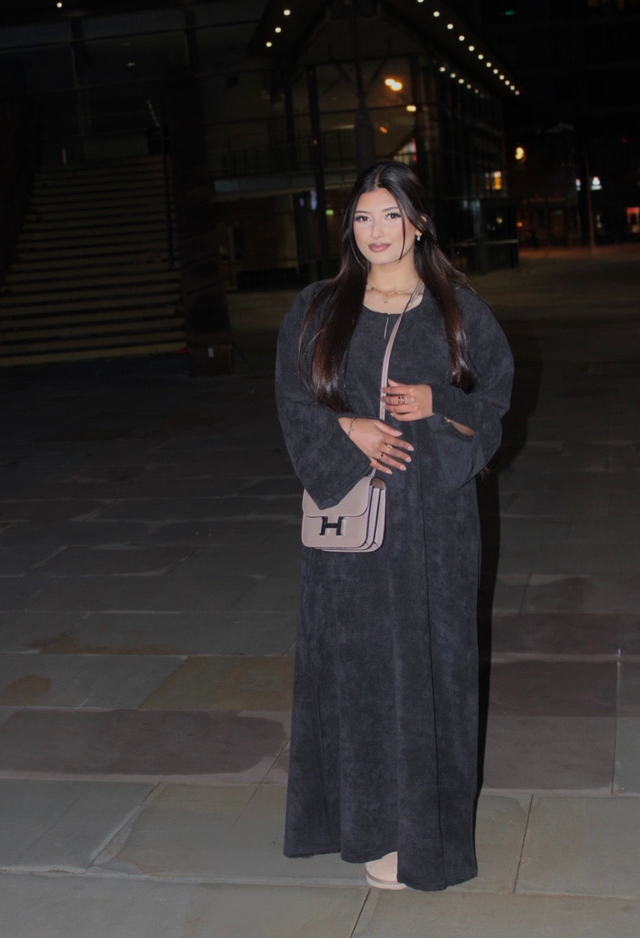Cord Abaya Black