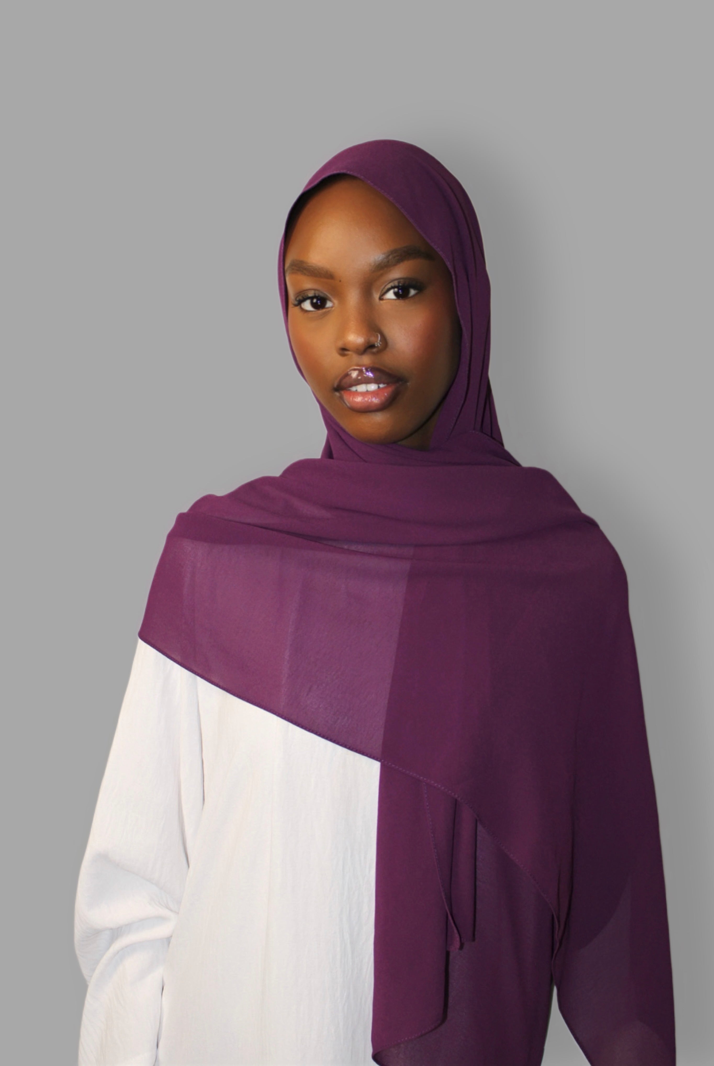 Chiffon Hijab Plum