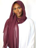 Chiffon Hijab Wine