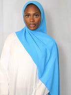 Chiffon Hijab Azure Blue