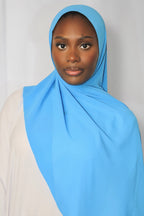 Chiffon Hijab Azure Blue