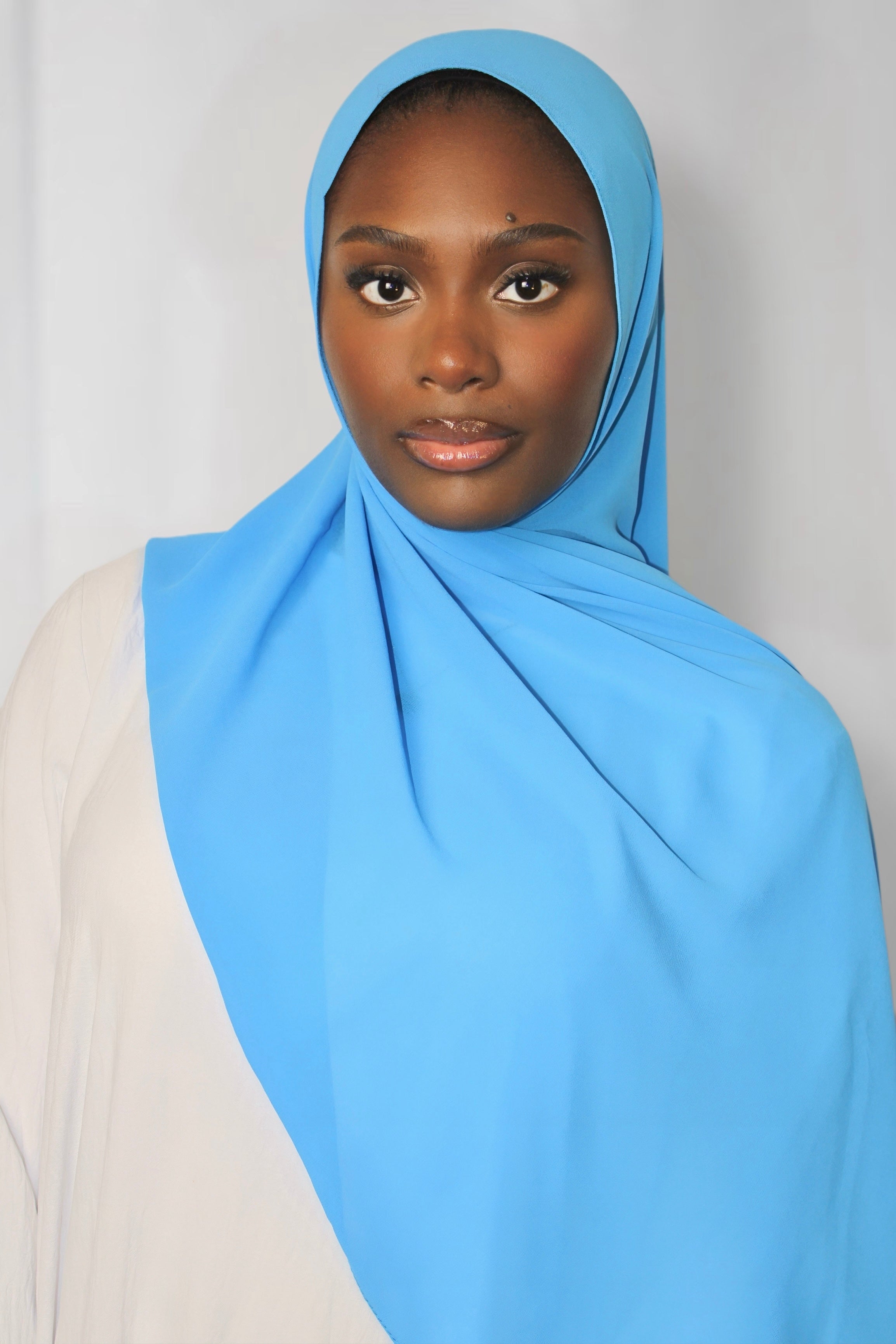 Chiffon Hijab Azure Blue