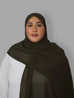 Chiffon Hijab Dark Khaki