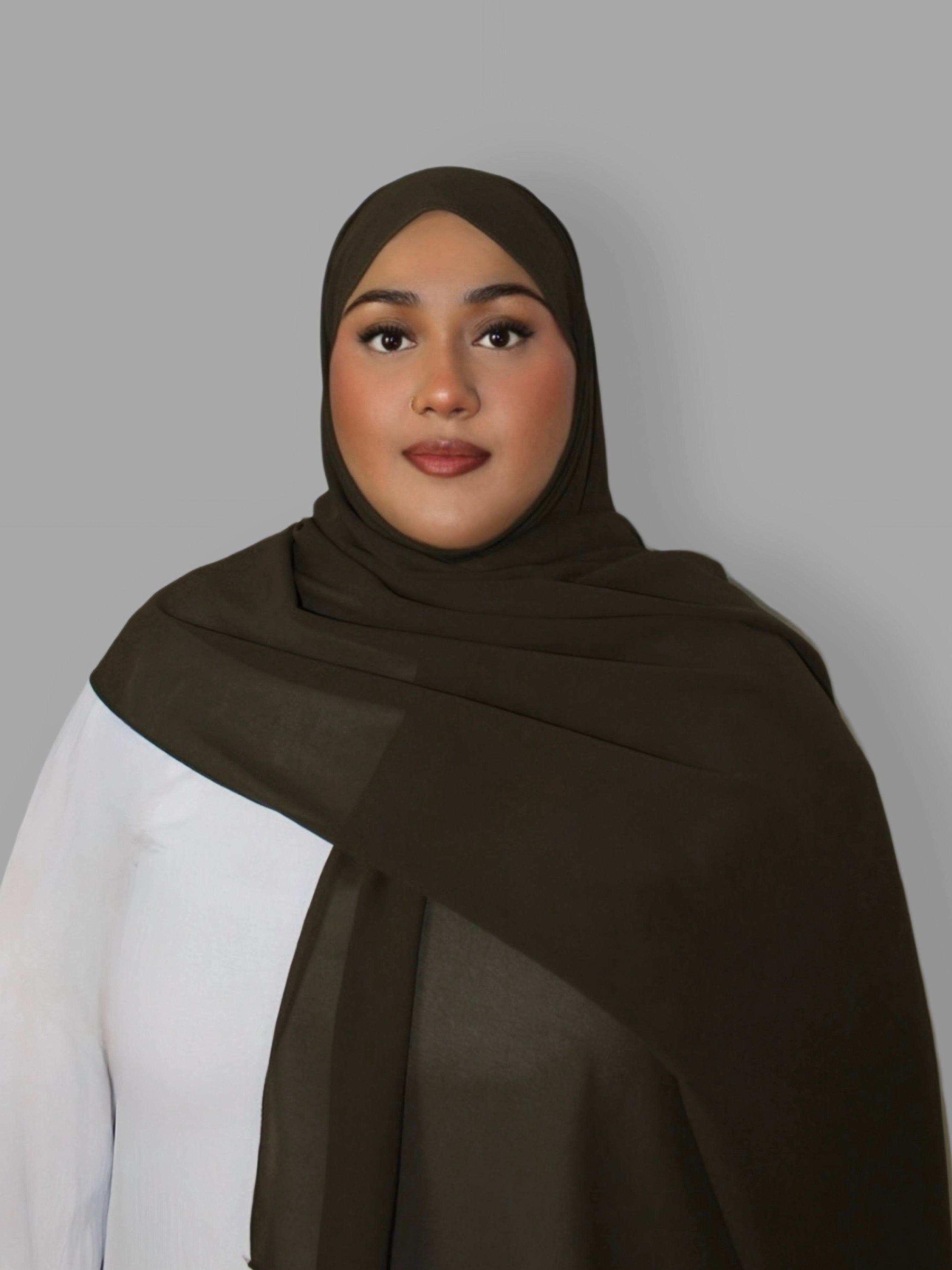 Chiffon Hijab Dark Khaki