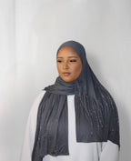 The Sparkly Hijab Grey