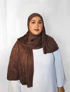 The Sparkly Hijab Brown