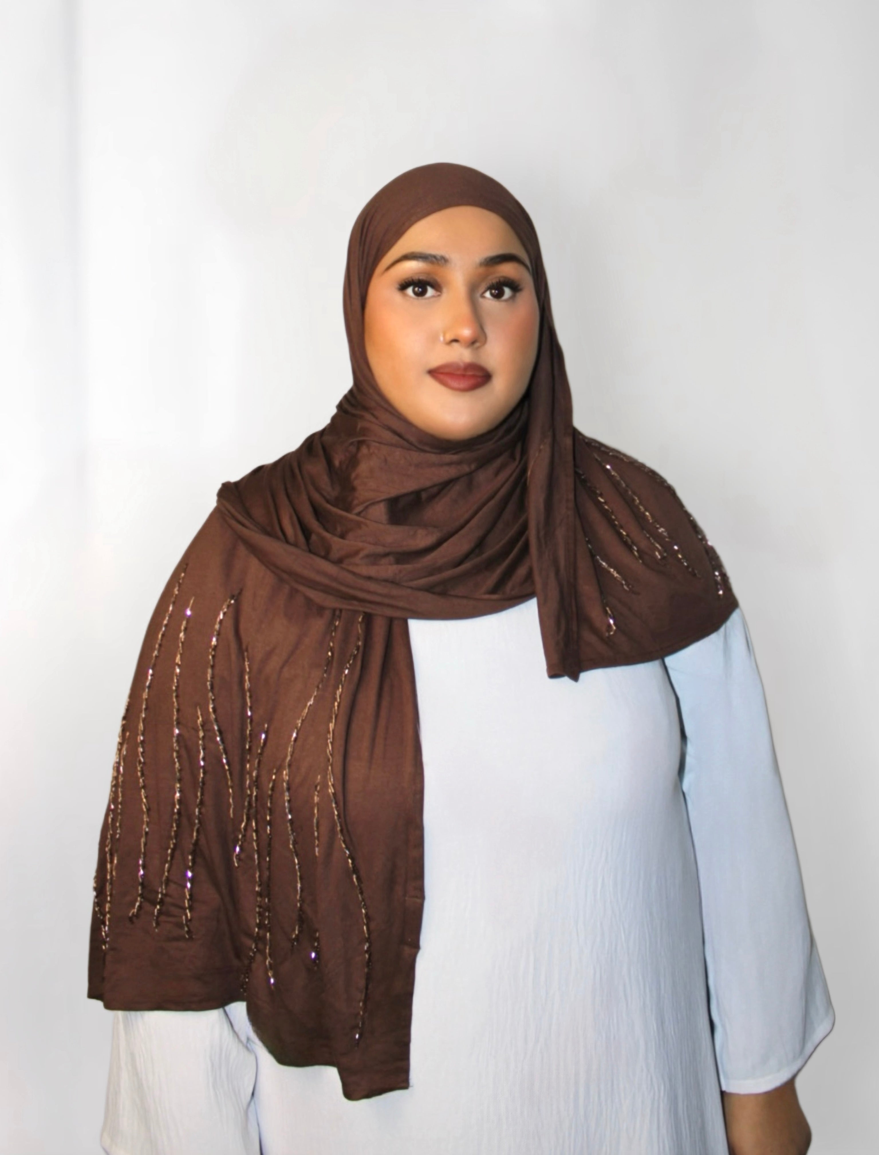 The Sparkly Hijab Brown