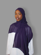 Chiffon Hijab Deep Purple