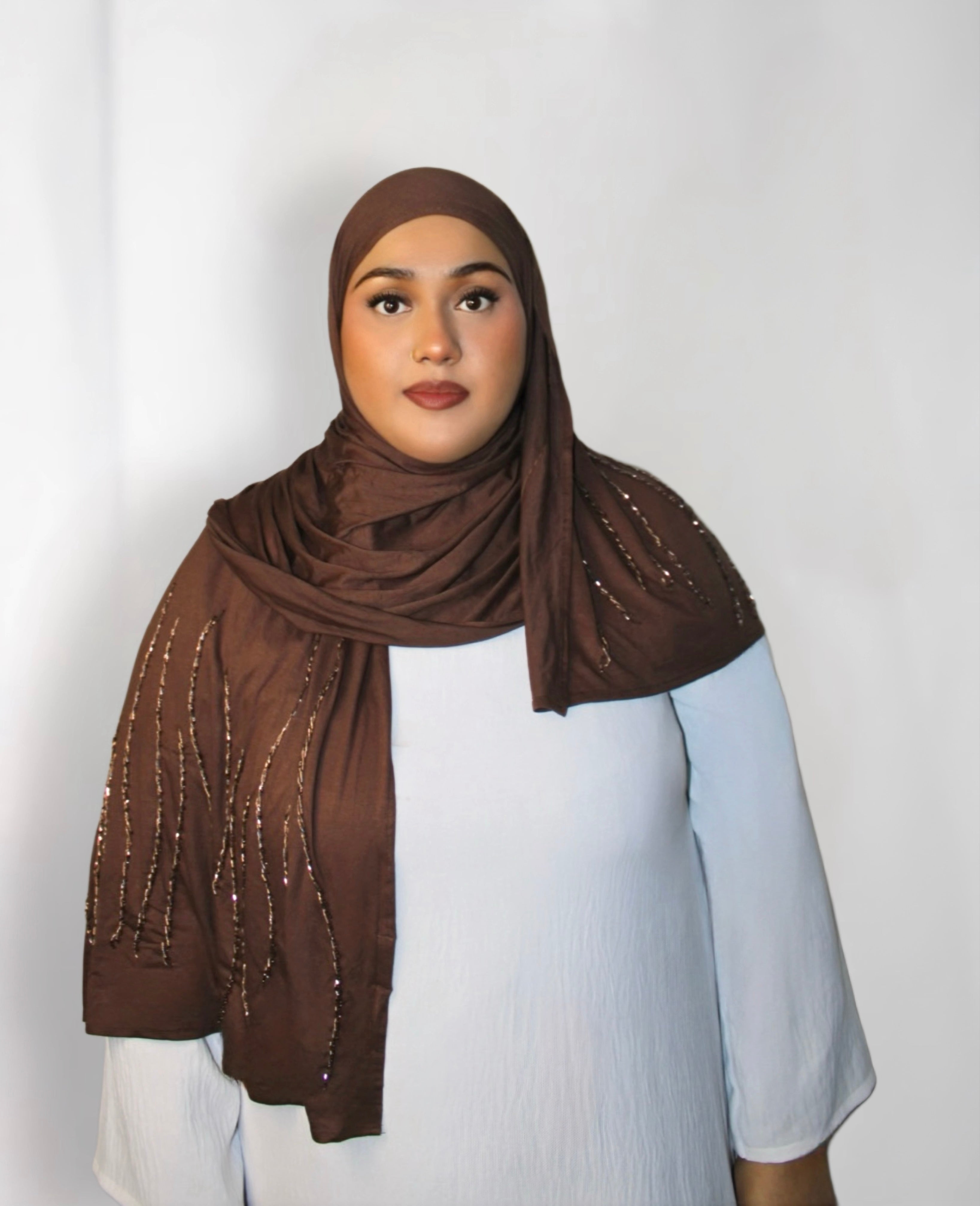 The Sparkly Hijab Brown