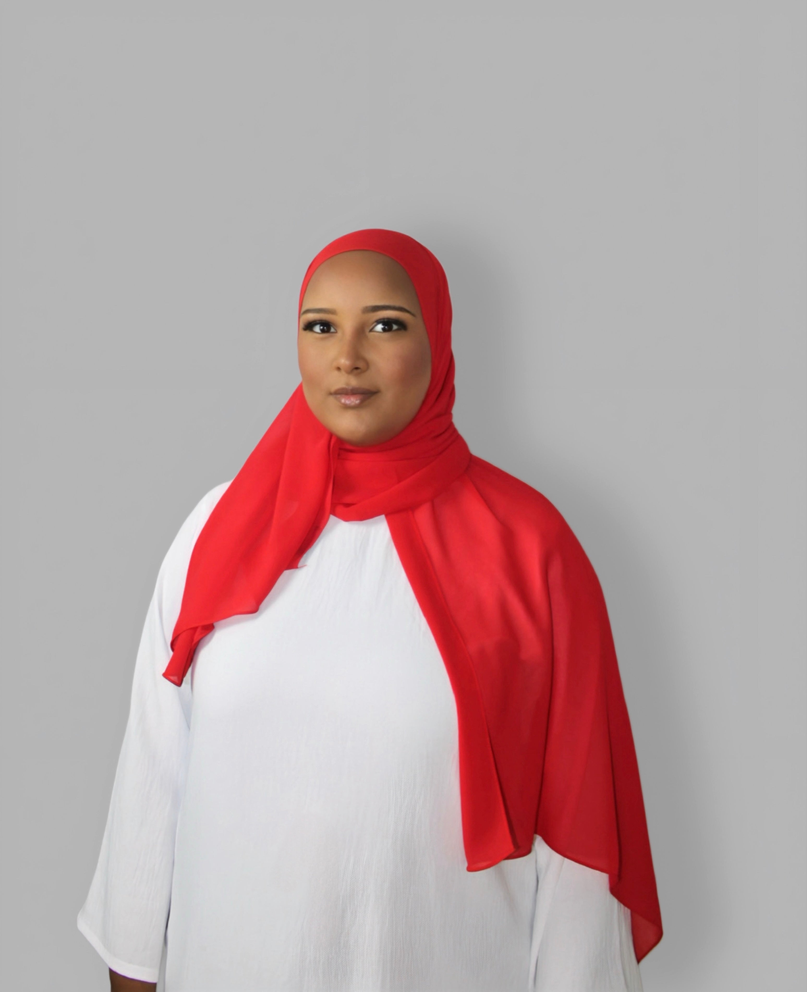 Chiffon Hijab Red
