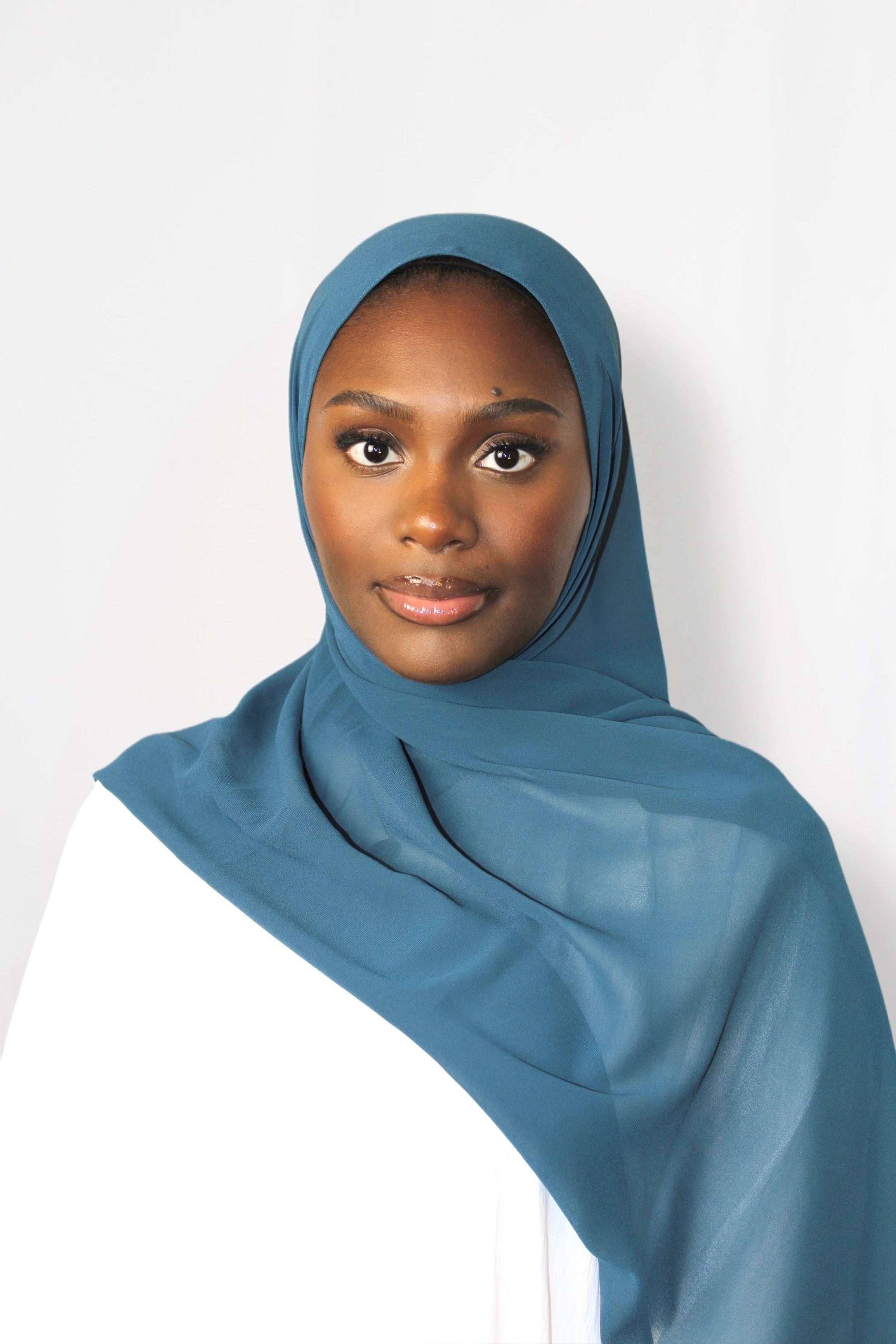 Chiffon Hijab Crystal Teal