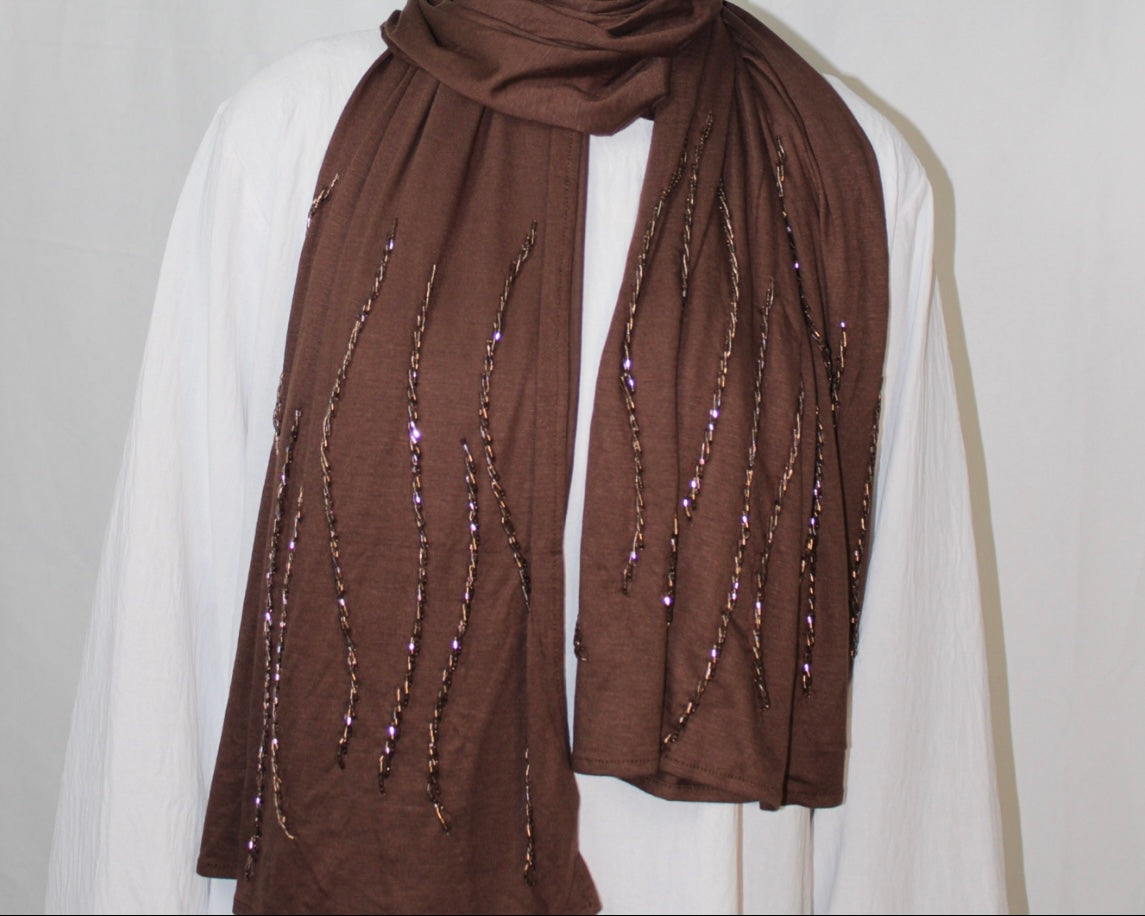 The Sparkly Hijab Brown