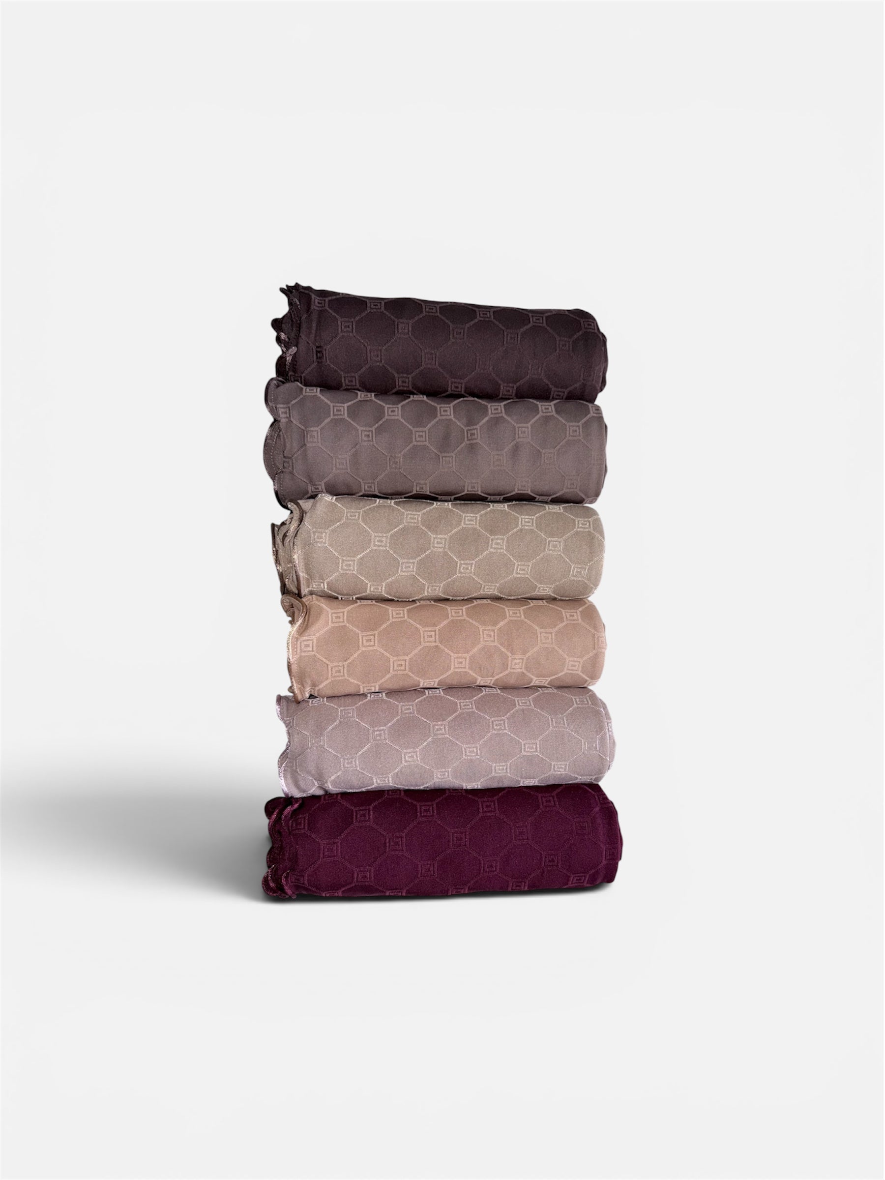 Monogram Hijab Peach
