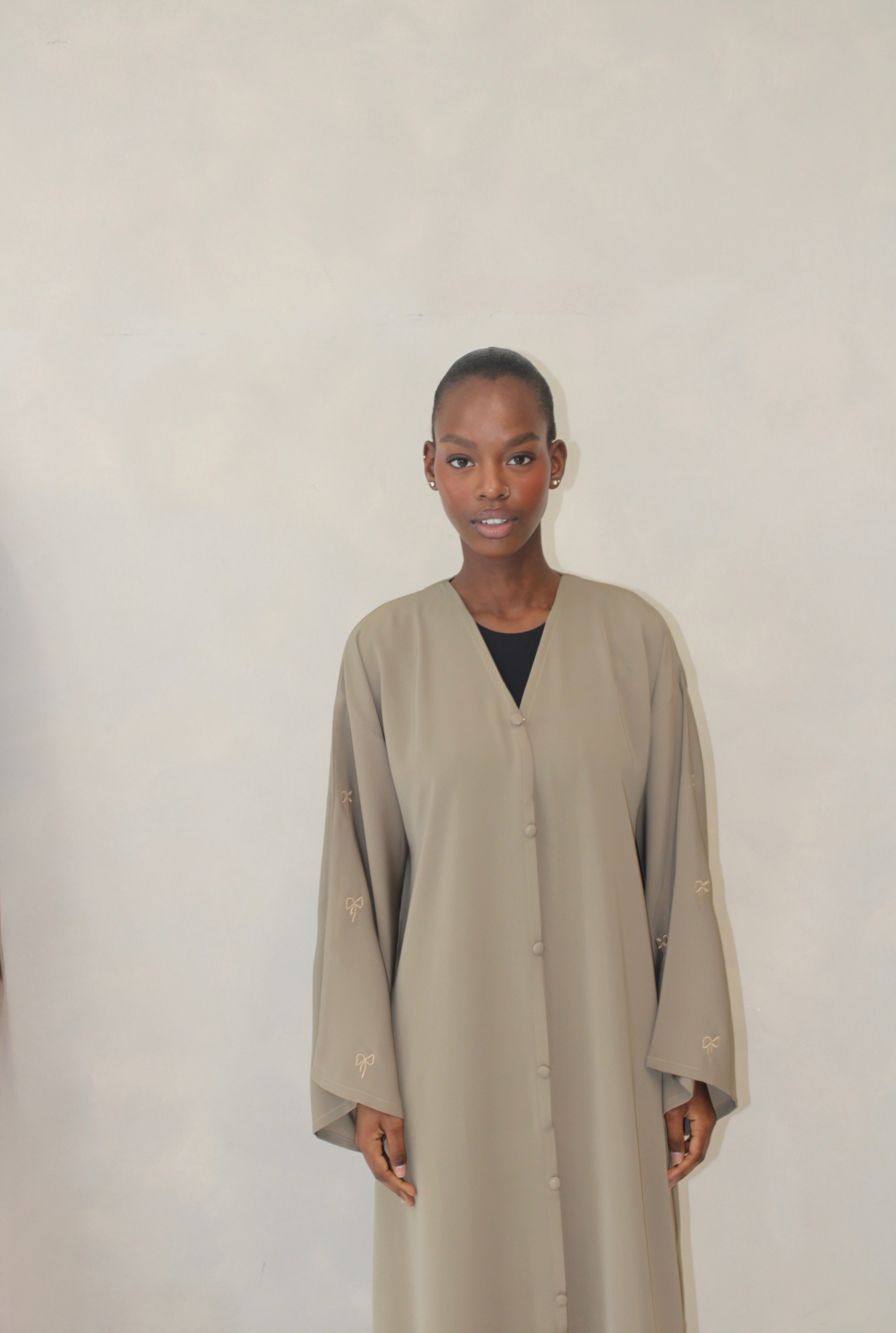 The Safia Abaya Dark Biege