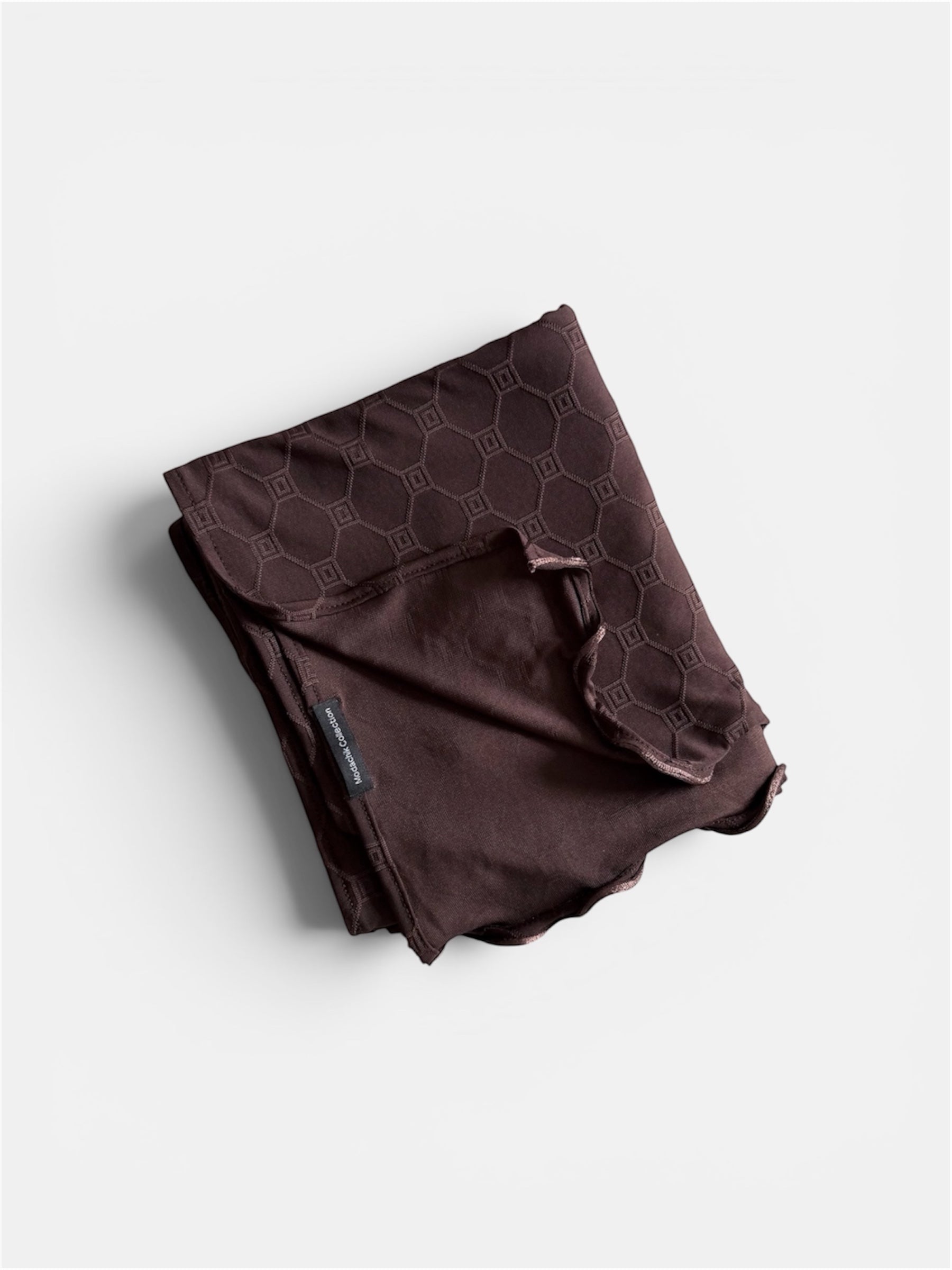 Monogram Hijab Chocolate Brown
