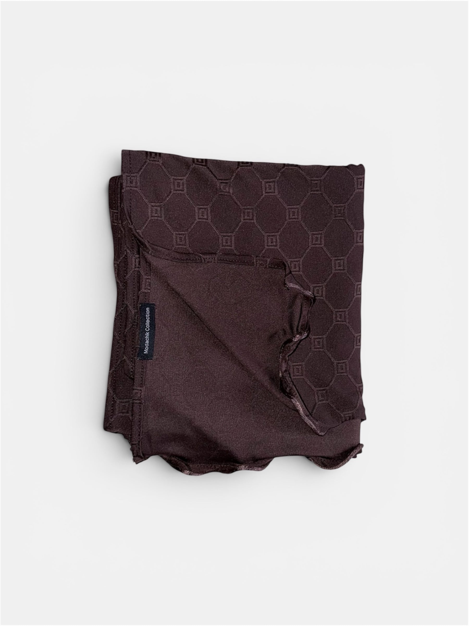 Monogram Hijab Chocolate Brown