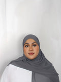 Chiffon Hijab Dark Grey