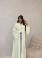The Nura Kimono Abaya Butter Yellow