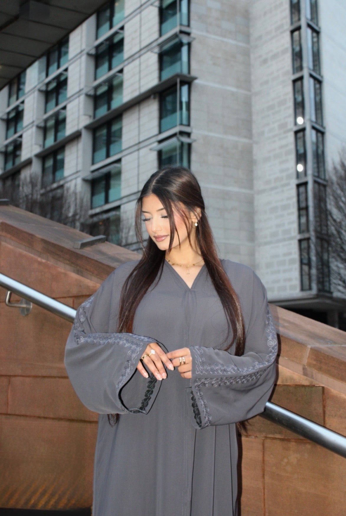 Maya Abaya Dark Grey