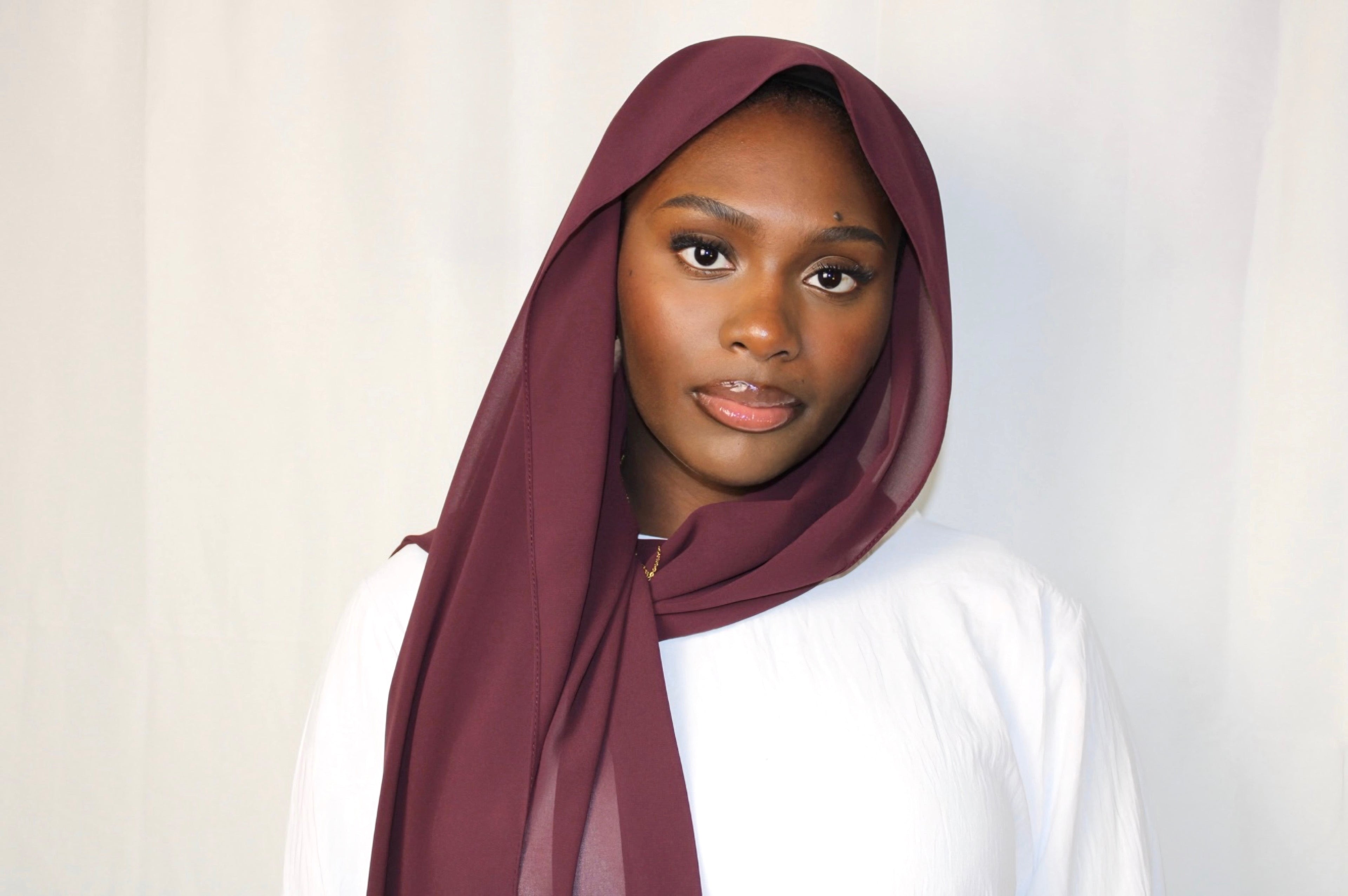 Chiffon Hijab Wine