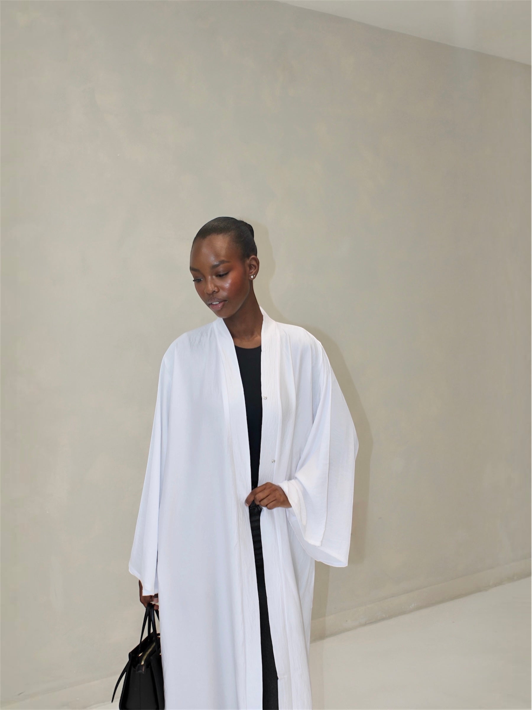 The Nura Kimono Abaya White