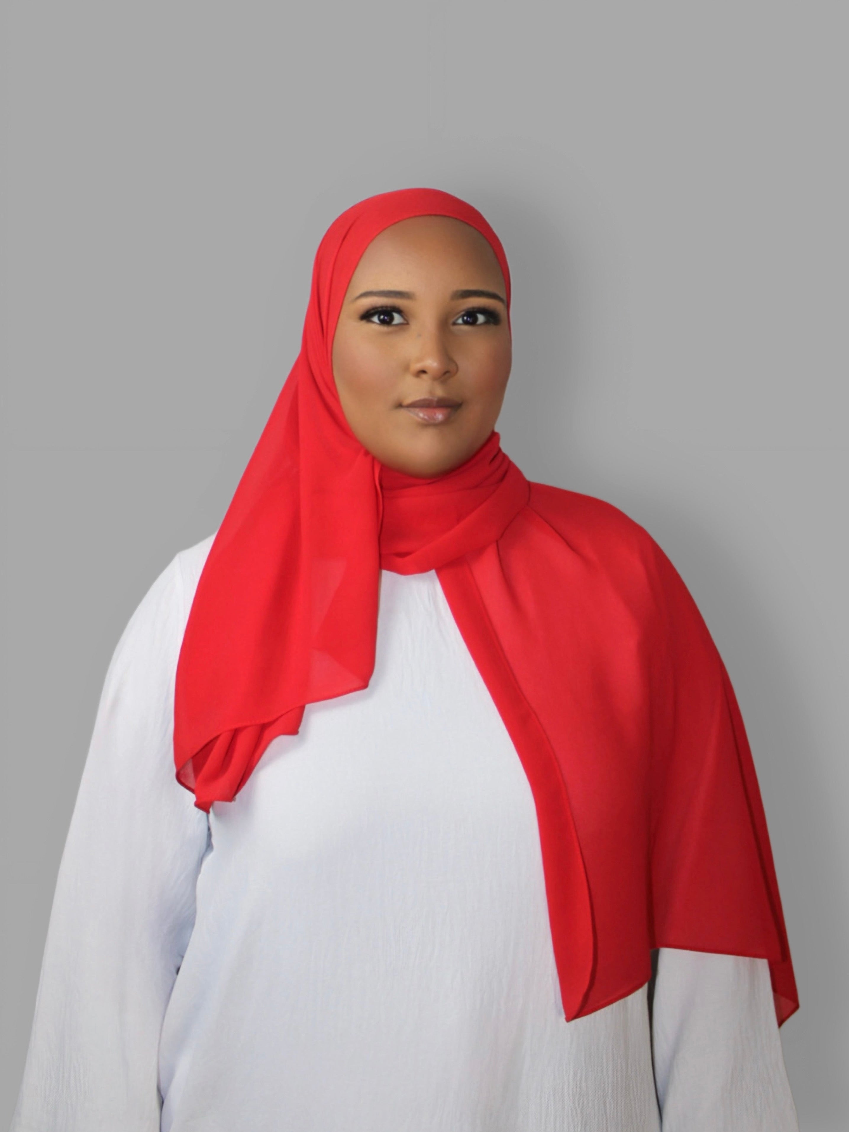 Chiffon Hijab Red