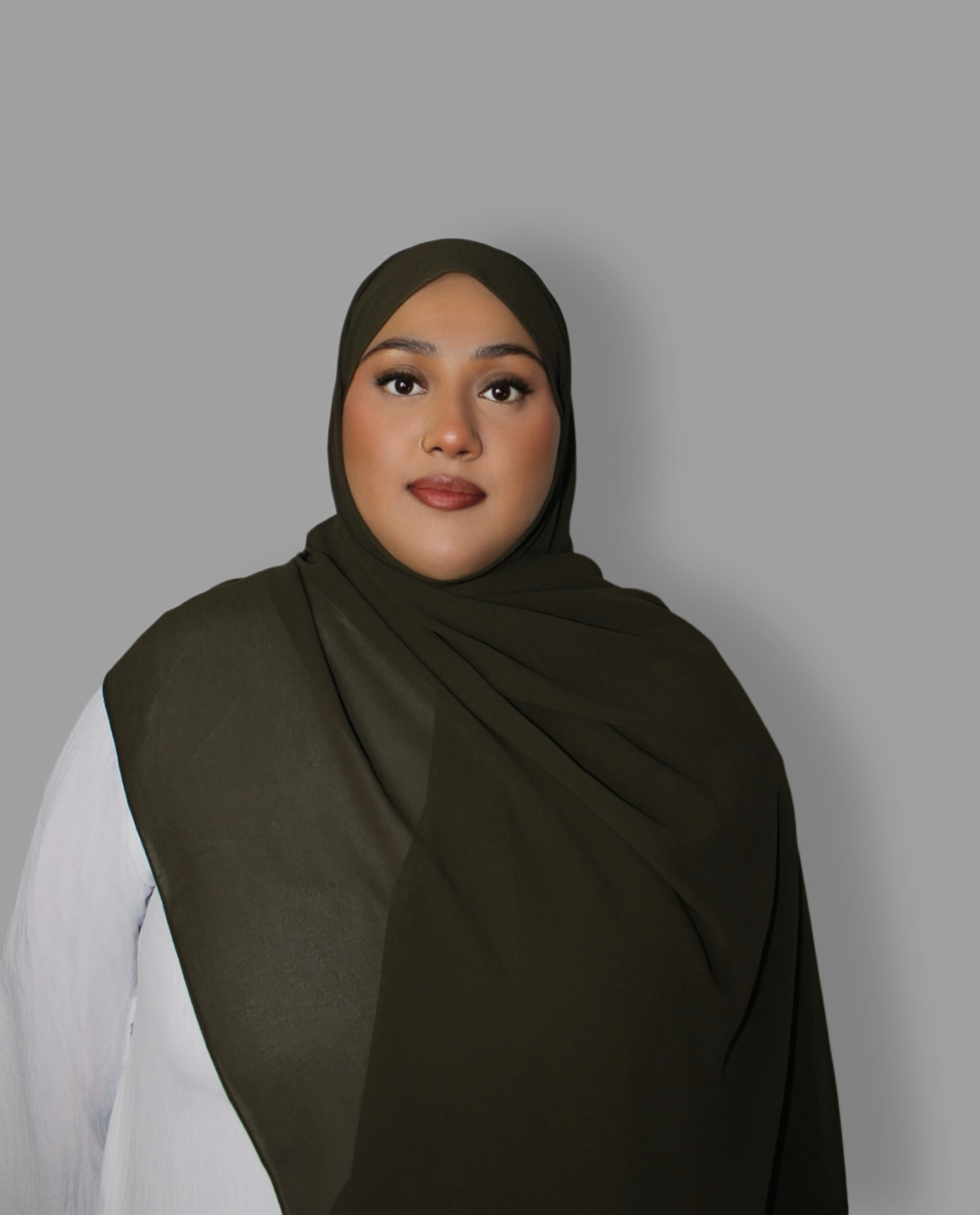 Chiffon Hijab Dark Khaki