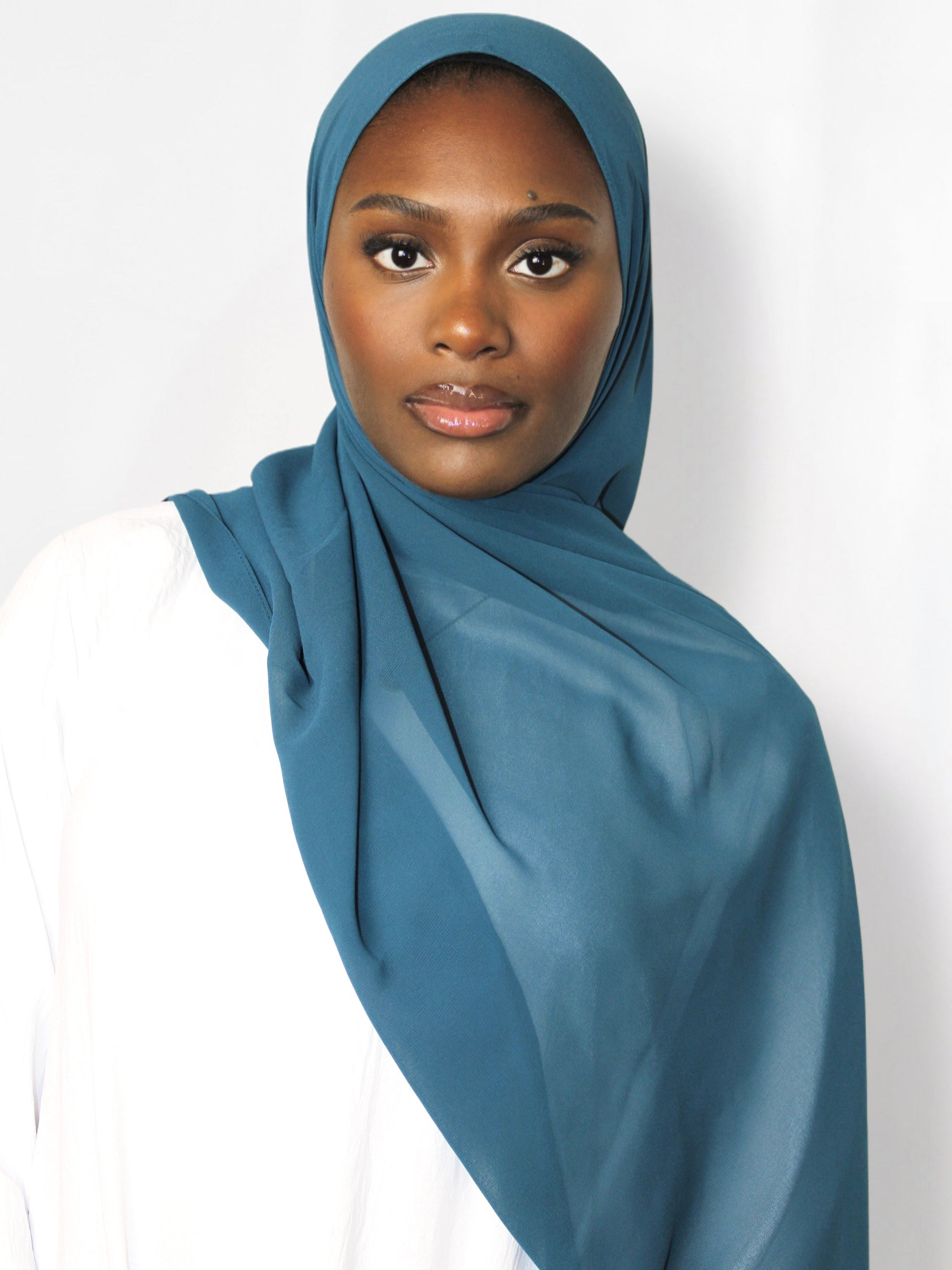 Chiffon Hijab Crystal Teal