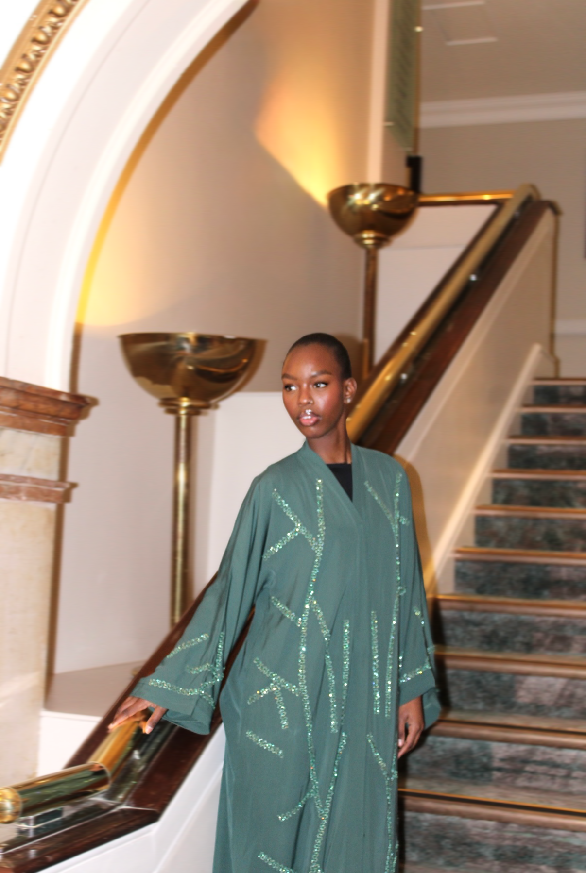 Aneeqa Abaya Dark Green