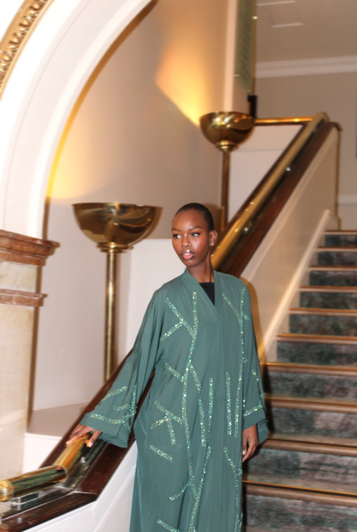 Aneeqa Abaya Dark Green