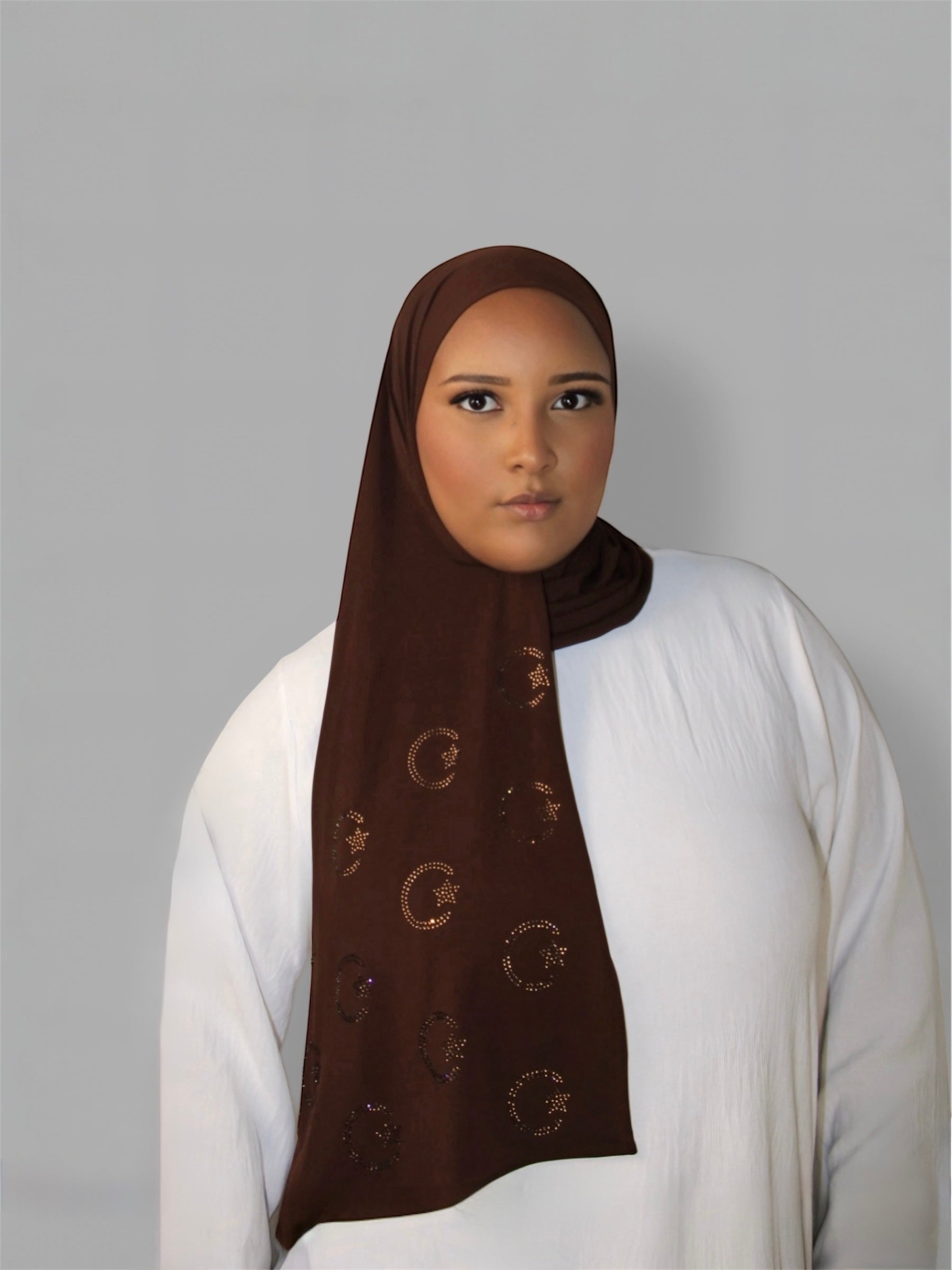 Luna hijab Chocolate Brown