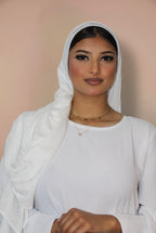 Monogram Hijab White