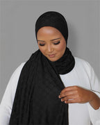 Monogram Hijab Black