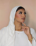 Monogram Hijab White