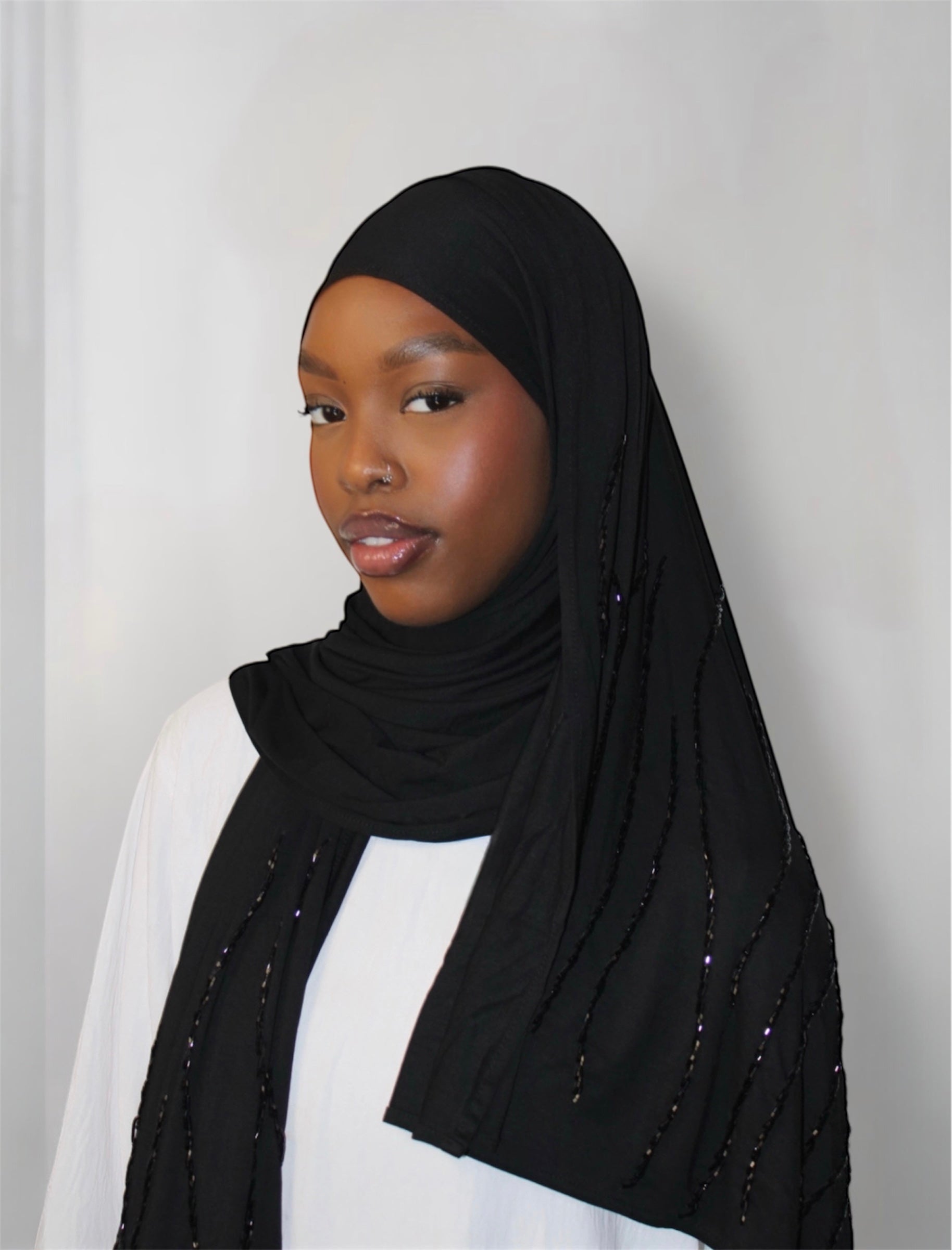 The Sparkly Hijab Black