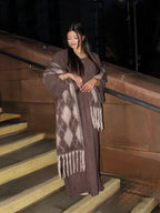 Cord Abaya Chocolate Brown