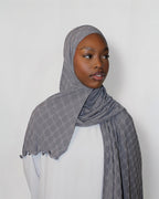 Monogram Hijab Grey