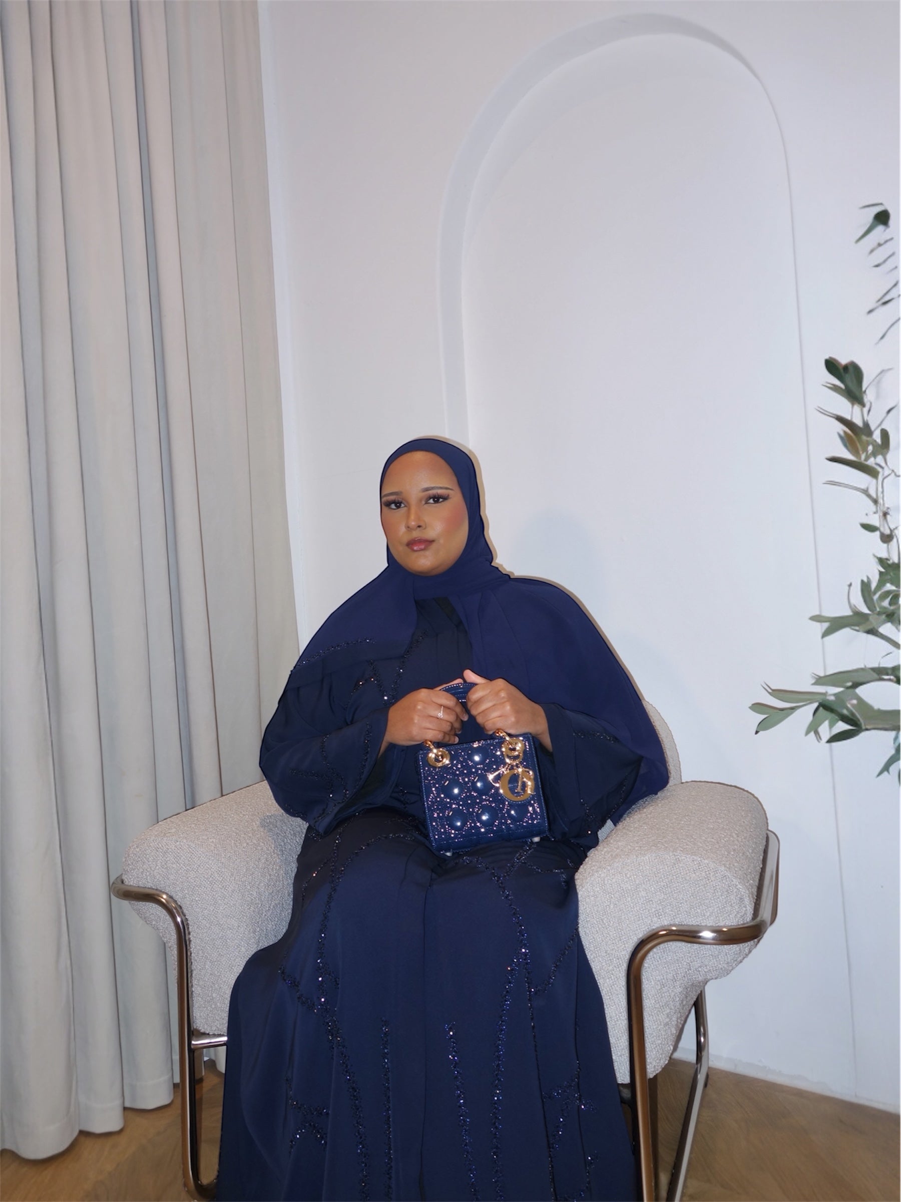 Aneeqa Abaya Dark Navy