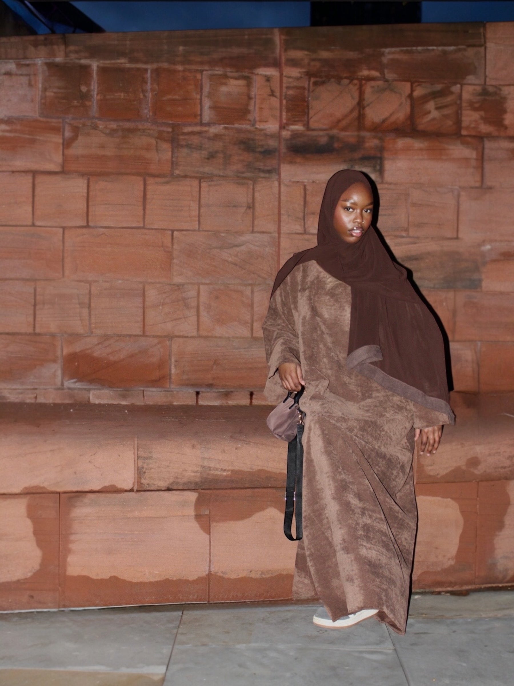 Cord Abaya Brown